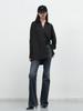 GENERALIDEA Frill Collar Loose Fit Shirt [Black] / Wbe3L03514