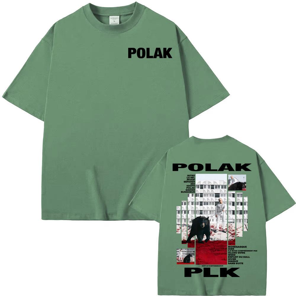 Rapper Plk Polak Album Series 2025 Cover T-shirts for Unisex Vintage 90s Hip Hop Street T Shirt Unisex Casual 100% Cotton T-shirt Tops