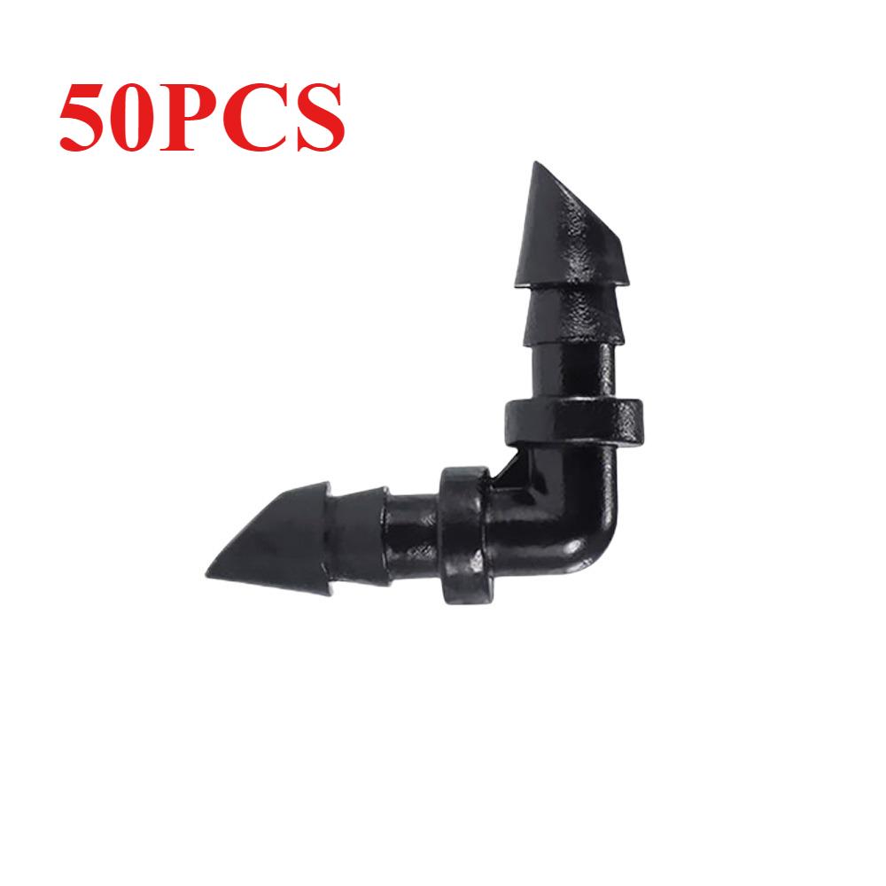 200/100/50pcs Barbed Connectors Irrigation Fittings Drip Irrigation Barbed Connectors 4/7mm Tubing Fittings for Flower Pot Garden Lawn