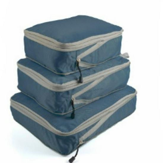 Three-Piece Travel Compression Bag Set: Digital Wash Kit, Makeup Organizer, Clothes & Shoes Storage