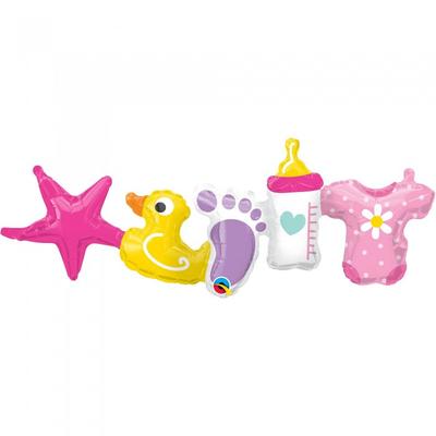 Qualatex Baby Girl Balloon Garland