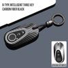 Carbon Fiber Car Key Case Cover For Mercedes Benz C E S Class Glc W206 W223 W214 E300 C260 C300 S450 S500 S400 Accessories