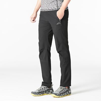 Men's Summer Thin Section Plus Size Outdoor Quick Drying Pants Elastic Hiking Pants Simple Breathable Slim Pants