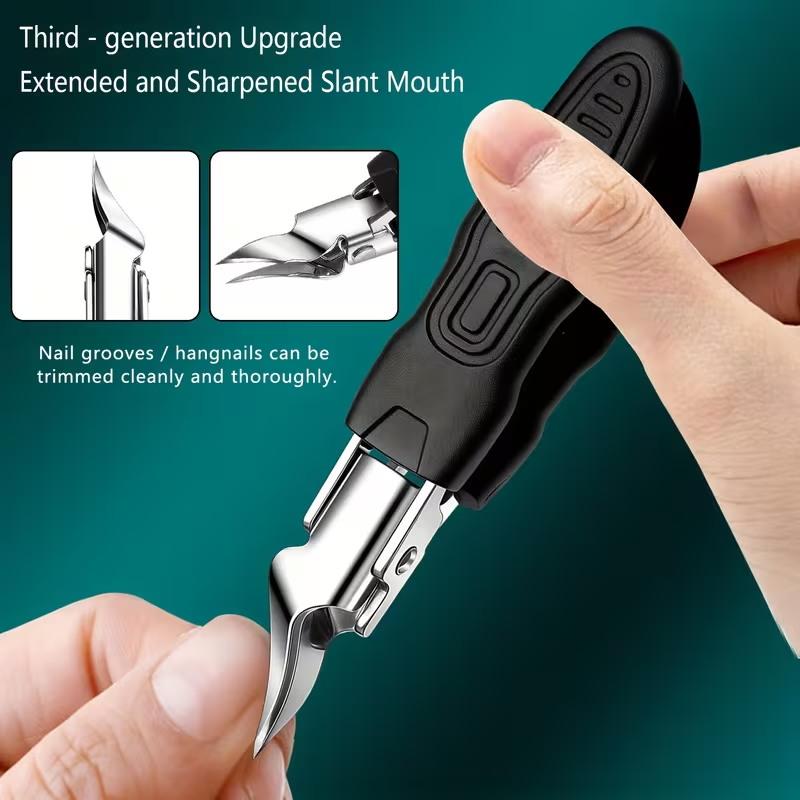 Multifunctional Stainless Steel Nail Clipper Set - 3-in-1 Ultra Sharp Nail Tools with Nail Files for Precision Nail Care