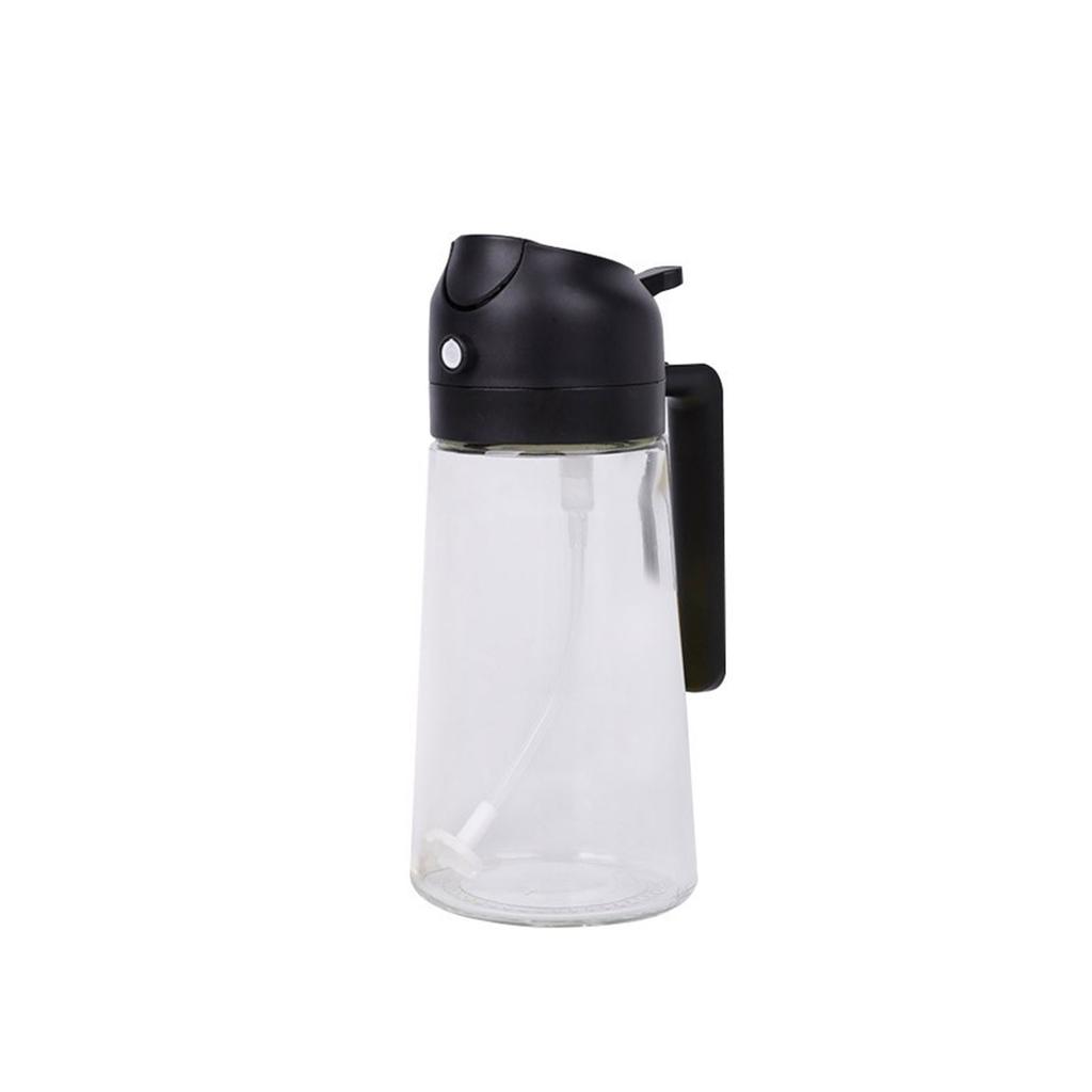 Glass Oil Sprayer Bottle with Handle and Pump Spray Nozzle for Kitchen Use Suitable for Cooking and Salad Dressing Application