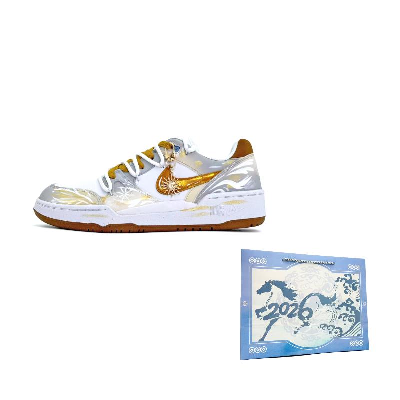 

Nike Full Force Sun God Low top Skateboard Shoes Men s Gold New HJ3485-121() 41