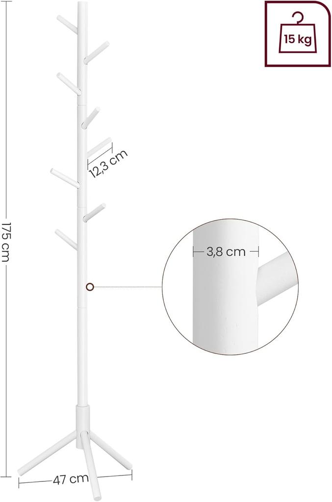 Floor Standing Coat Rack - Rcr04Wt