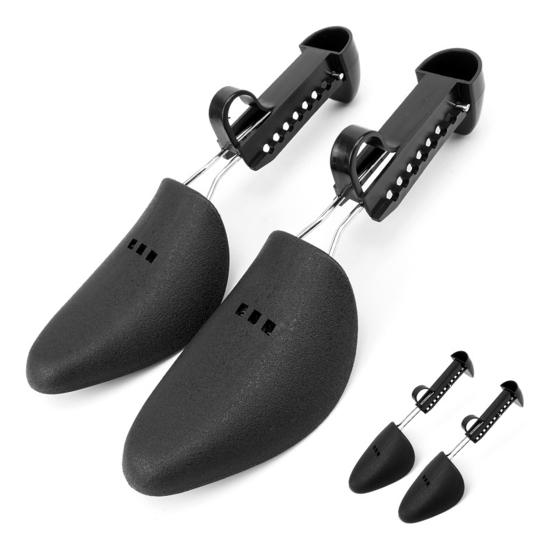 1 Pair Shoe Trees Adjustable Length Multi-holes Ultralight Matte Black Universal Anti-deformation Men Women Shoe Shape Supports Keepers