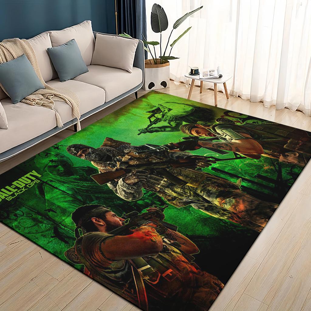 COD 27 Style New Call of Duty Ghost Simon Gun Games Carpet Rug for Living Room Bedroom Home Sofa,Kids Play Non-slip Floor Mat