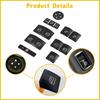 For Mercedes Benz E C-Class Car GLK Door Armrest Window Switch Button Cover Trim