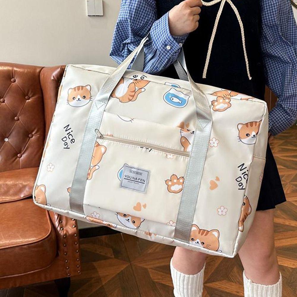 Cartoon Student Quilt Storage Bag Casual Sport Training Bag Portable Luggage Bag for Home