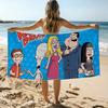 Cartoon A-American Funnt dad Cool Towel Beach Towel Oversized Quick Dry Towel Absorbent Soft Swim BeachTowels for Men Women