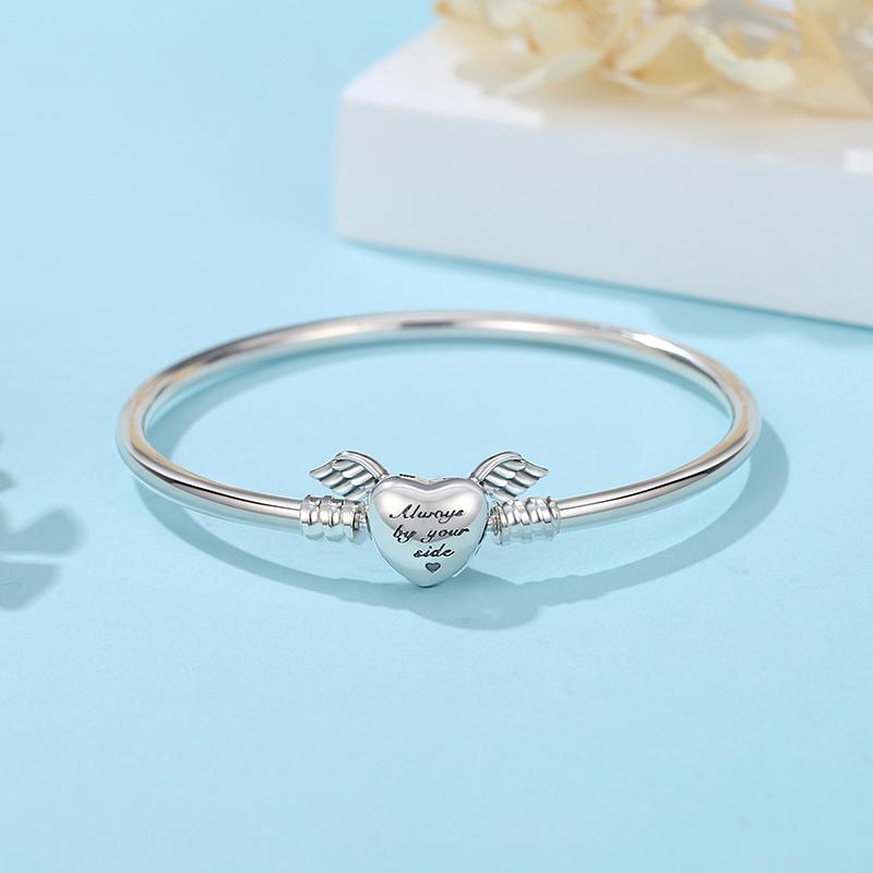 925 Silver Bracelets Bangles Original Love Heart Clasp Charms Beads Snake Chain Luxury DIY Jewelry For Women Gift