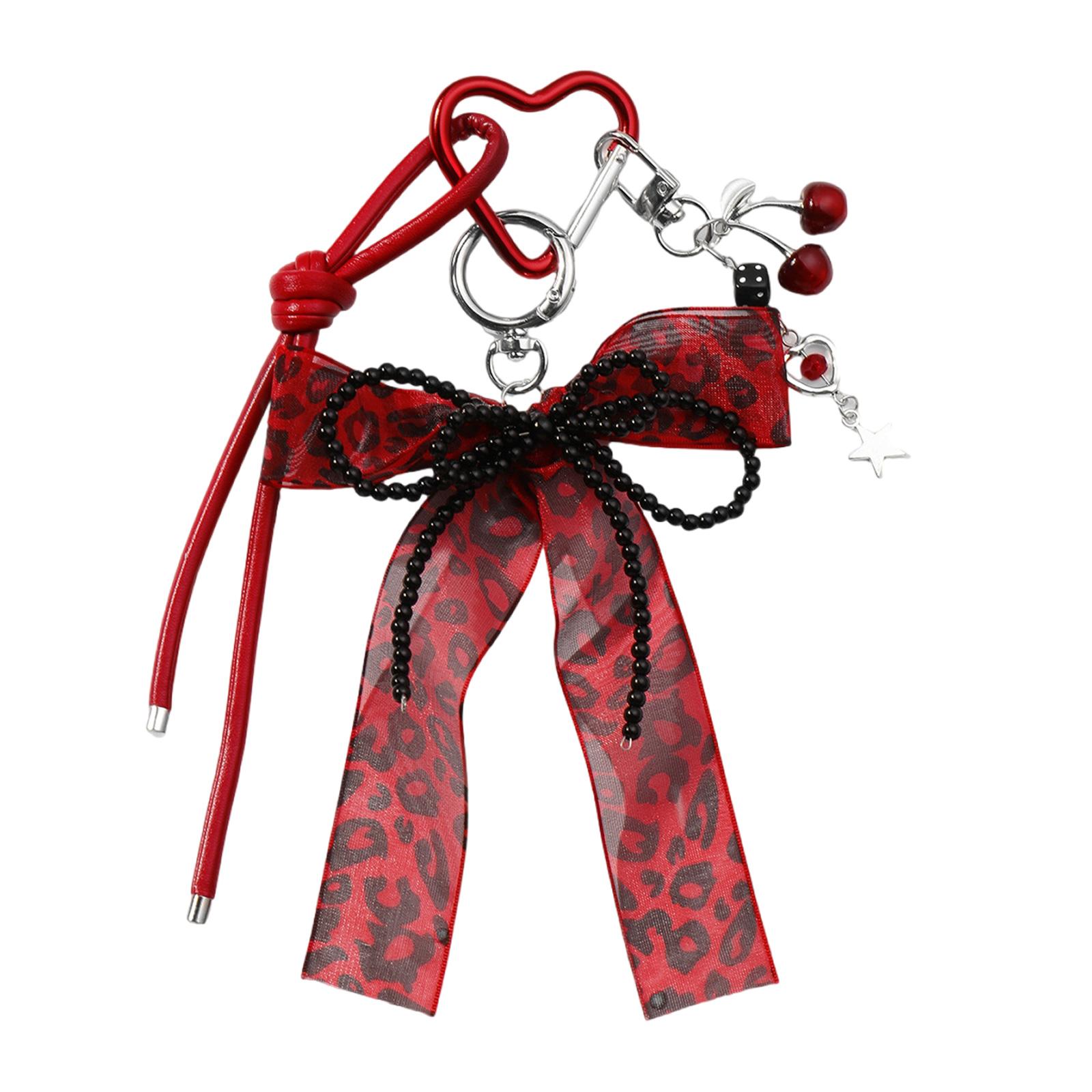 

Стильный кулон в виде вишен любви, брелок с бантиком, аксессуар, стильный держатель для ключей для женщин, прочный кулон для ключей от машины в виде вишен 2