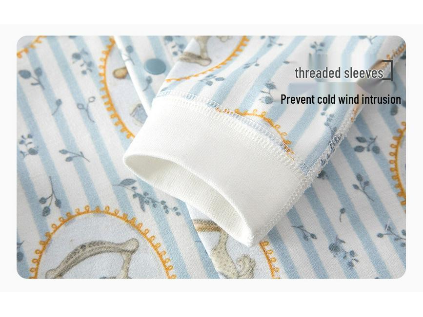 Tagless Unisex Baby Bodysuit Pajamas - Spring & Autumn Style for Outdoor Crawling