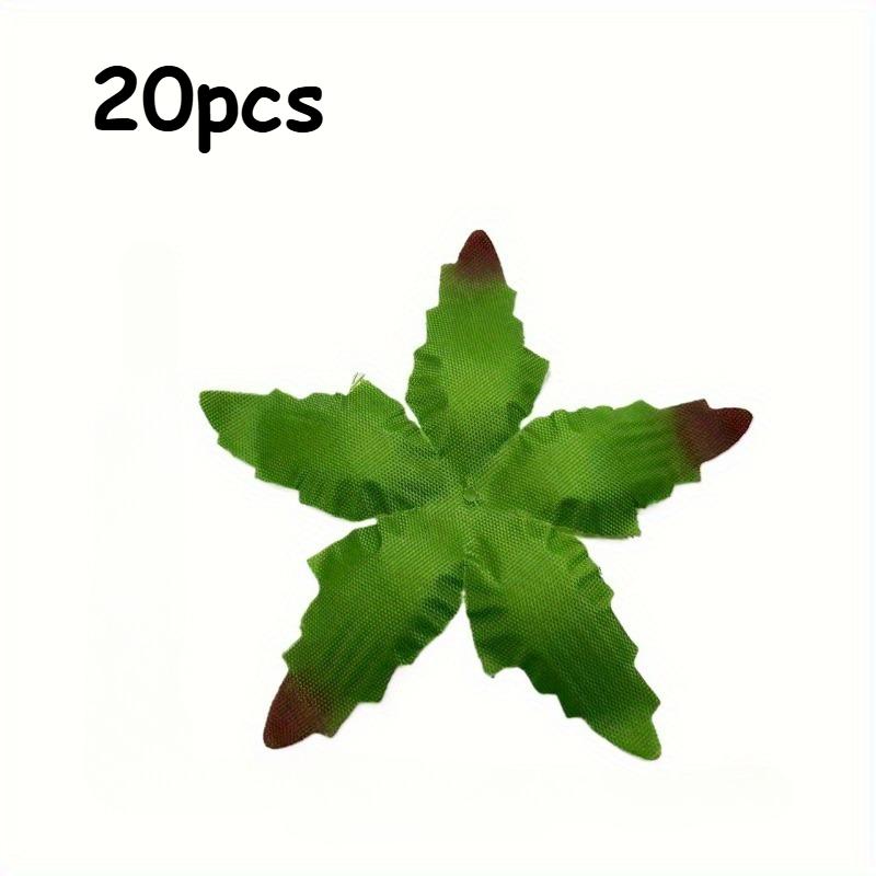 

20pcs Realistic Simulation Rose Green Leaf Decoration Rose Holder Accessories Home and Party Decoration DIY Rose Wedding Bouquet