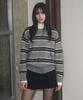 Ledeoli Logo Hairy Stripe Knit [Grey]