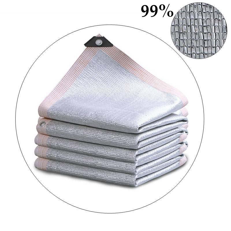 

Anti-UV Aluminum Foil Shade Net Succulent Plant Sun Shed Outdoor Swimming Pool Cover Sunshade Sail Shading Rate 99% Awning 0.6mx2m