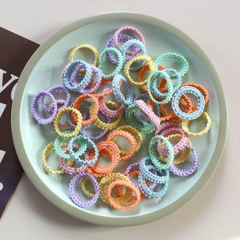 

50 шт. Детские красочные мини-резинки для волос, милые резинки для хвостика для девочек, милые детские аксессуары для волос, маленькая резинка-скранчи One Size