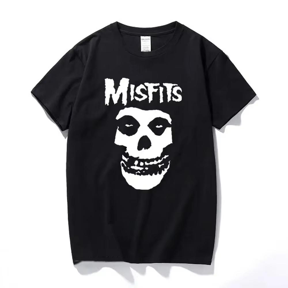 

New Woman Hip-Hop Style Punk Skull Misfits Printed Short-Sleeve T-Shirt Cool Design Female Summer Basic Tops Clothing S разноцветный