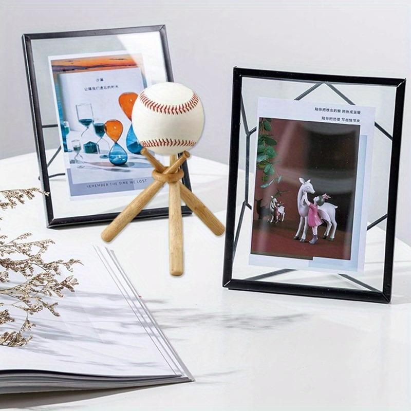 Підставка для бейсболу Підставка-тримач для бейсболу Дерев'яна основа Підставка для м'яча Тримач для дисплея М'яч не входить