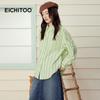 EICHITOO Women's Striped Long-Sleeve Casual Shirt