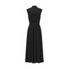 New Spring/Summer Vintage Lace-Panel Sleeveless Maxi Dress for Women Elegant V-neck Single-breasted Belt Slim A-line Party Dress