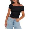 Autumn Backless One-Shoulder Shirred Top for Women
