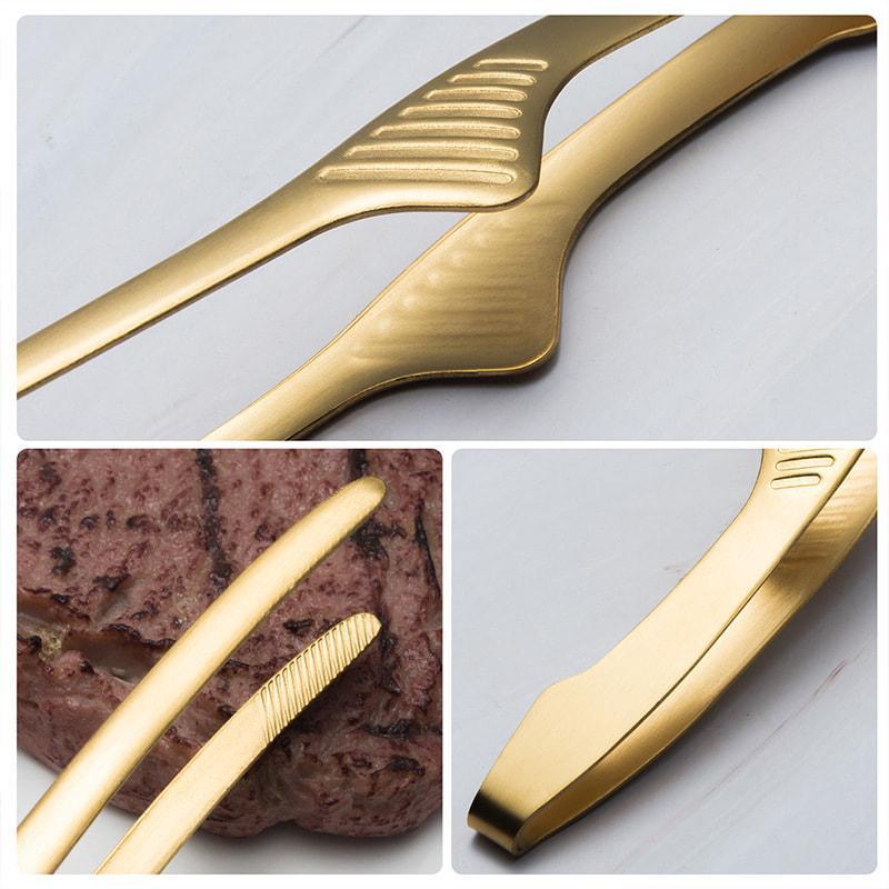 Mehrzweck-Lebensmittelzange, Edelstahl-Grillzange, Küche, Brot, Backen, Pinzette für Picknick, Grill-Clip im Freien