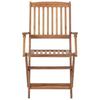 Folding Garden Chairs 6 pcs with Cushions Solid Acacia Wood