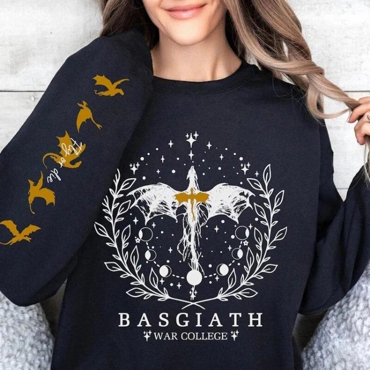 Basgiath War College Riders Quadrant Fantasy Reader Bookish Graphic Hoodies Women Fourth Wing Sweatshirt Pullover