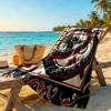 Tattoo Style Personalized Text Beach Towel Super Soft & Absorbent Ideal for Travel Outdoor Swim Pool Yoga Surf Camping Hiking Gym Gift Holiday