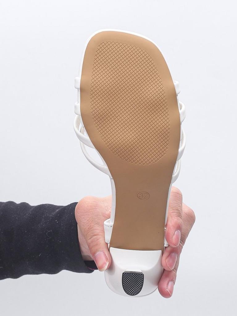 Fashion Fashion Hot Thin Heel Dress Shoes Woman 2025 Summer Strap PartyWhite Ankle Strap High Heels Sandals for Women Sandalias Mujer