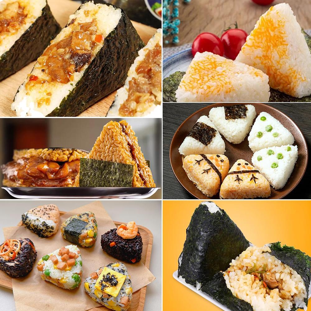 New 2PCS Rice Ball Mold Sushi Makers Triangle Mold for Kid's Cooker