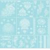 6 Sheets Lasting Mandala Temporary Tattoos Blue Luminous Lace Fake Tattoos  for Women