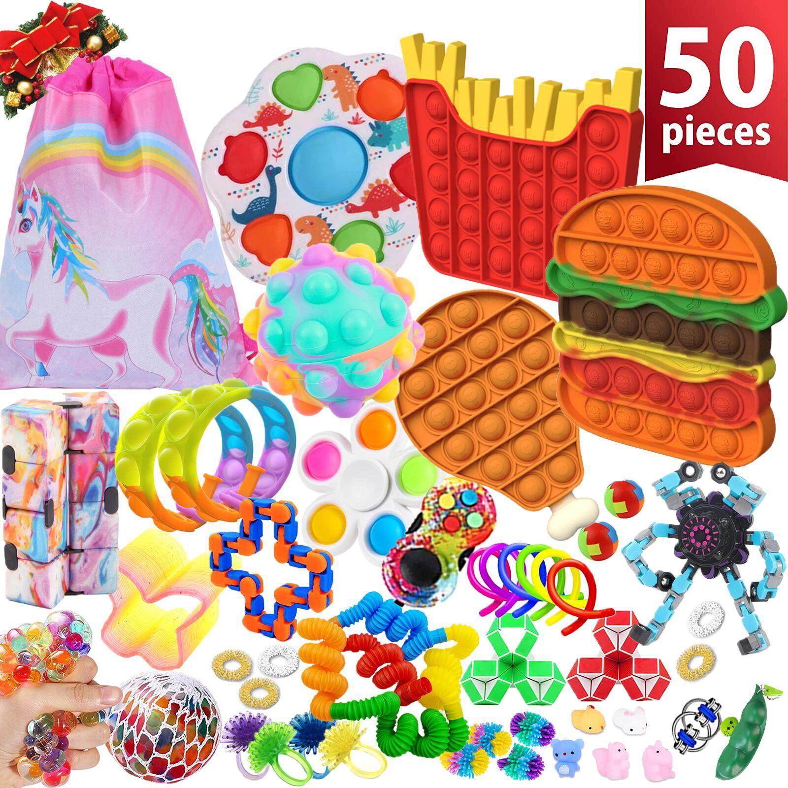 

Сенсорные игрушки для детей и взрослых. Набор игрушек ручной работы, которые помогут облегчить тревогу при СДВГ. One Size