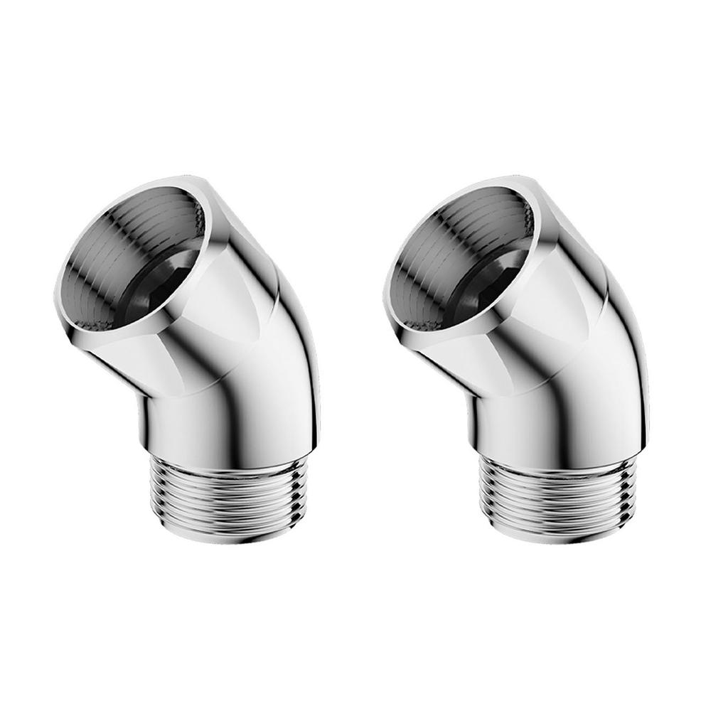 2Pcs Shower Elbow Adapter Shower Head Elbow Adapter 135 Degree Shower Head Extension Arm Connector for Hand Shower