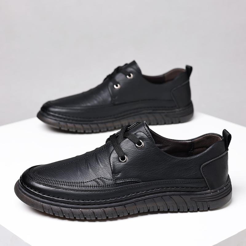 

Fashion Flats Office Business Oxford Shoes Lace Up Men Leather Fashion Driving Shoes Man Comfortable Men Soft Sole Casual Sneakers Shoes 44 чёрный