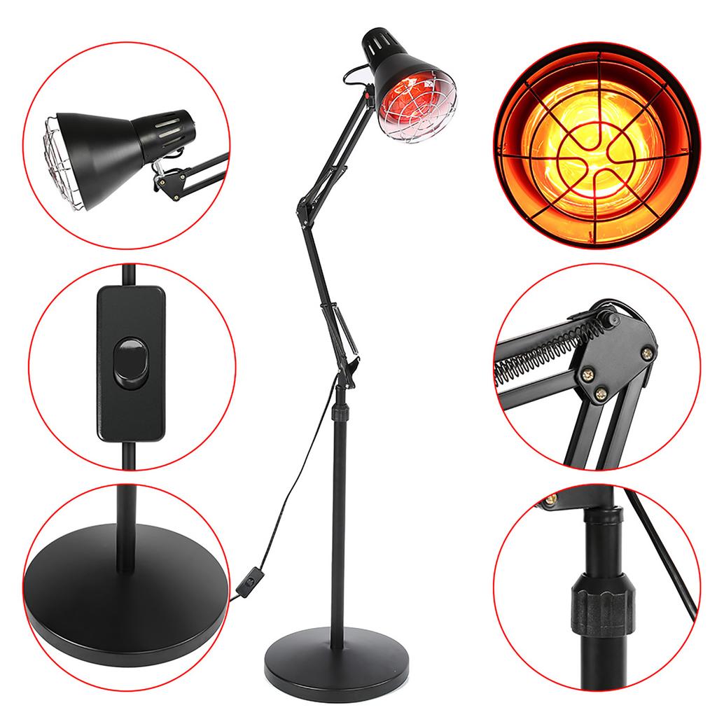 Infrared Light Heating Therapy Floor Stand Lamp Muscle Pain Cold Relief Constant Temperature
