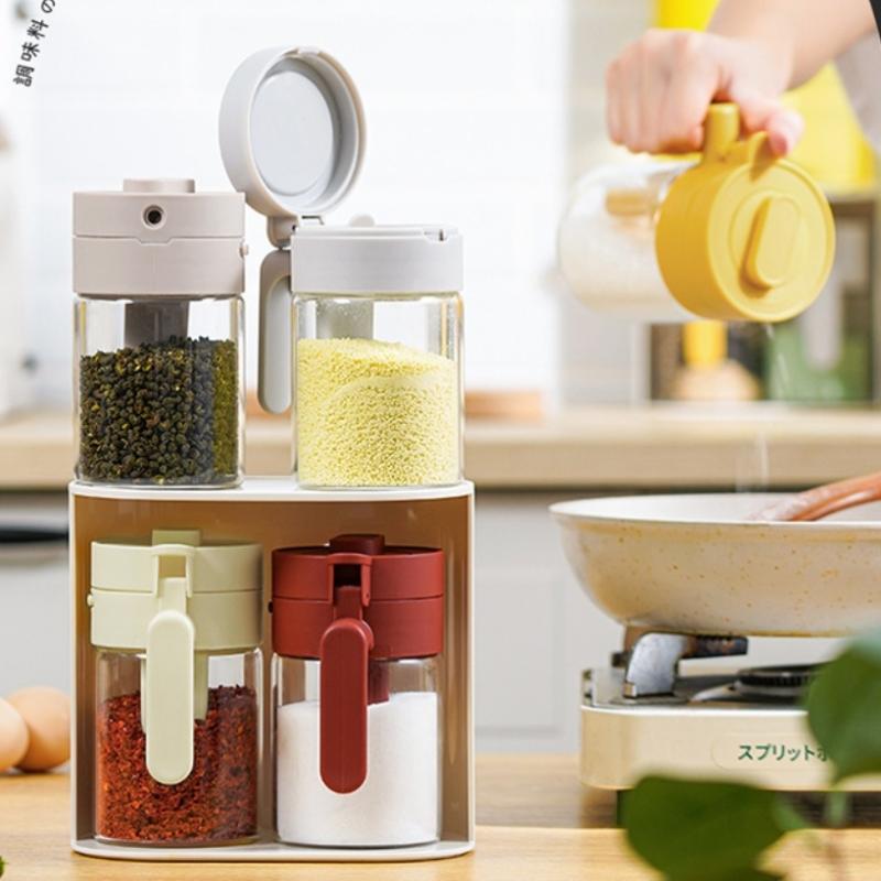 Household Kitchen Salt Container with Moisture-Proof Design for Seasoning and Spice Storage