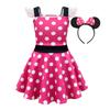 Dressy Daisy Toddler Girls Polka Dot Fancy Dress with Mouse Ears and Hair Hot Ages Perfect for or Parties Hoop, Pink, 18-24 Months, Halloween,