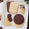 Scalloped Rectangle Round Sitting Bear Cookie Cutter & Stamp Cherry Shaped Biscuit Moulds DIY Fondant Cutting Mold Cake Supplies
