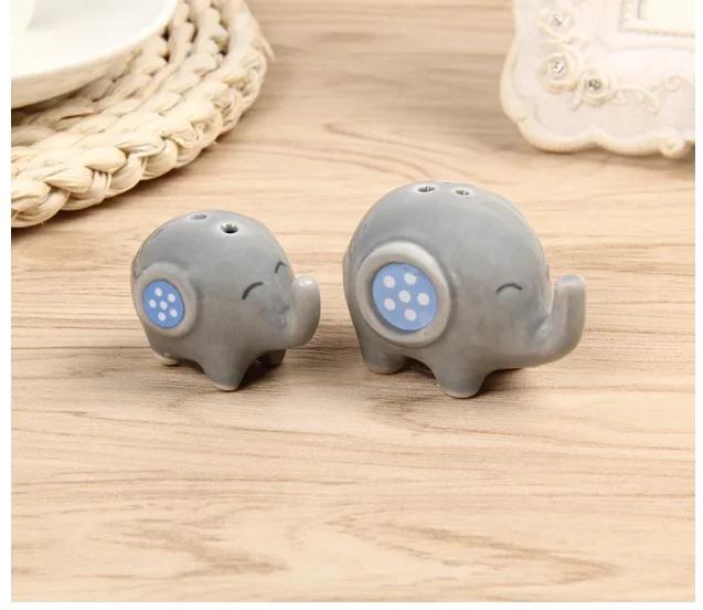 

1pair Ceramic Seasoning Jar,Salt Pepper Shakers,Cute Elephant Seasoning Bottle,Wedding Packaging Gift Box,Decoration Spice Jar