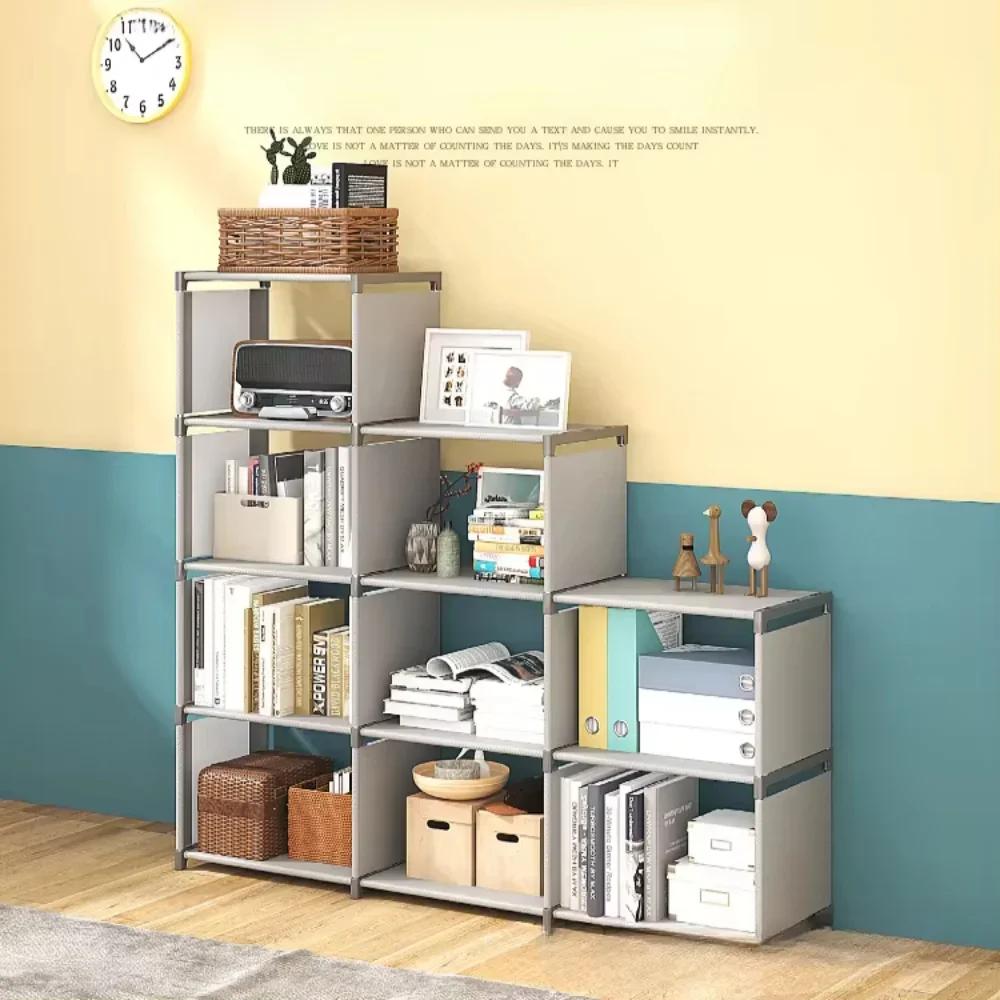 Simple Bookshelf Bedroom Multi-layer Bookcase Household Floor Standing Storage Rack Living Room Miscellaneous Storage Shelves