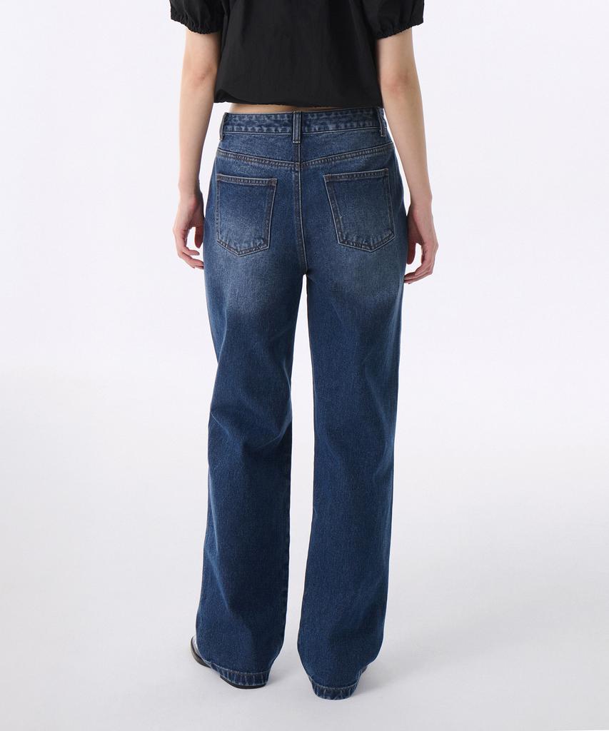 MUSINSA STANDARD WOMAN Women'S Out Pocket Regular Fit Denim Pants [Medium Indigo]