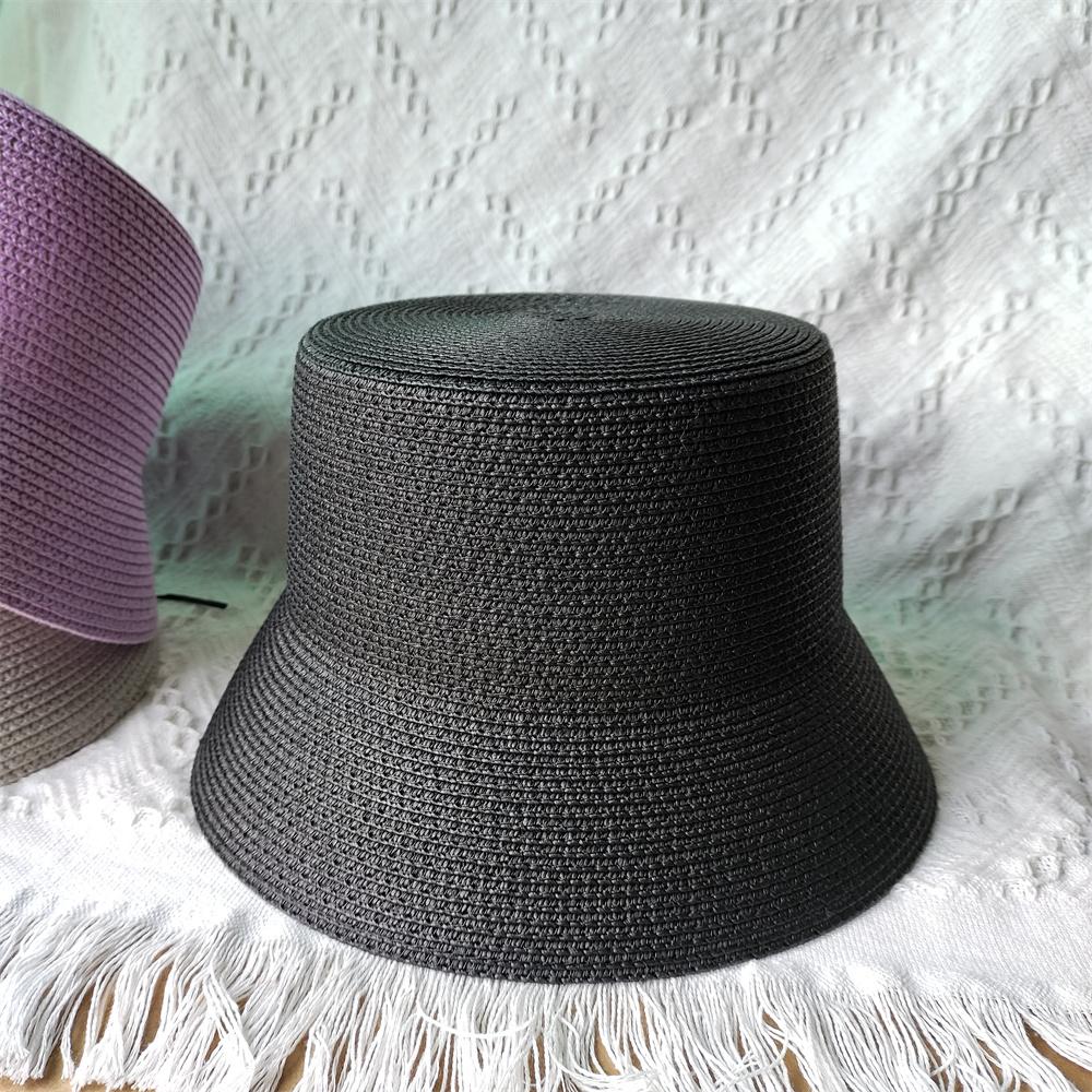 Summer Straw Hat For Women Men Fashion Chain Accessories Bucket Hat Beach Hat Uv Resistant Sunshade Hat