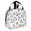 Cute Dog Pattern Insulated Lunch Bag Portable Thermal Tote For Work Picnic Meal Container
