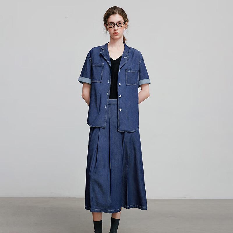 Women's Lyocell Blend Loose Denim Shirt