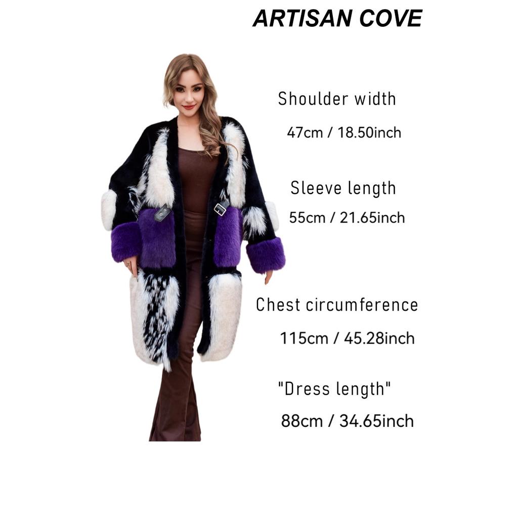 2025 New Faux Fur Thick Cloak Warm Fur Coat for Women