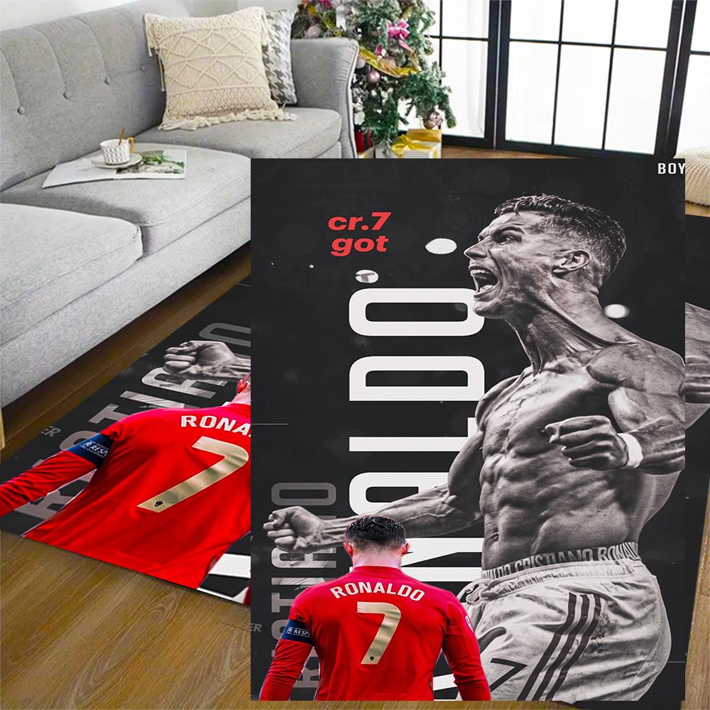 Ronaldo's Fitness Journey Carpet Suitable for Dining Room Entryway Decorate room Outdoor Anti-slip Rug Anime Office Decor Spiritual Gift
